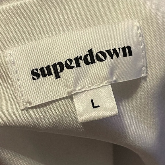 Super down revolve striped deep v neck jumpsuit - Picture 3 of 6